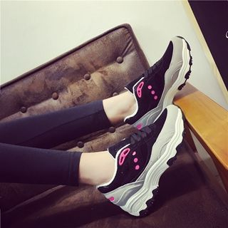 Hipsole Contrast-Color Athletic Sneakers