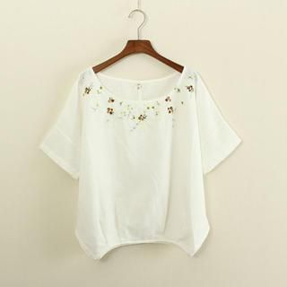 Mushi Short-Sleeve Embroidered T-Shirt