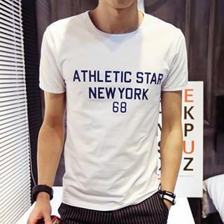 Newlook Short-Sleeve Lettering T-Shirt