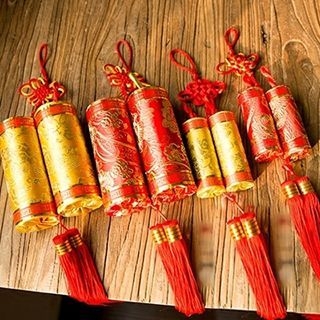 Rototo Deco Tasseled Firecrackers Lunar New Year Ornament
