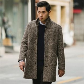 STYLEMAN Single-Breasted Wool Blend Coat