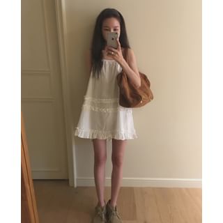 Frill-Trim A-Line Slipdress