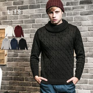 Life 8 Turtleneck Cable Knit Top