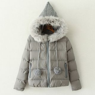 ninna nanna Knit Hood Padded Jacket