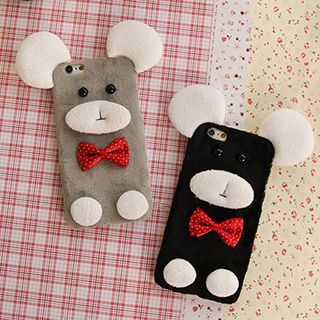 Casei Colour Furry Bow Mouse Mobile Case - iPhone 6s / 6s Plus