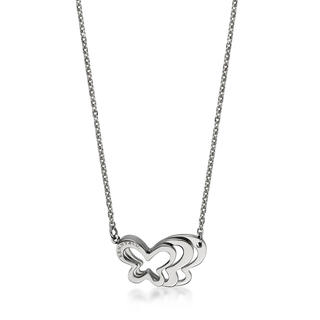 Kenny & co. Overlapped Butterfly Necklace Steel - One Size