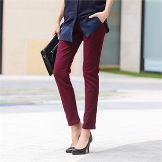 COCOAVENUE Elastic-Waist Pants