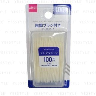 DAISO - Dental Pick With Interdental Brush 100 pcs