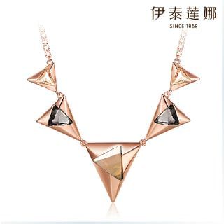 Italina Swarovski Elements Crystal Triangle Necklace