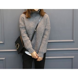 DANI LOVE Wool Blend Rib-Knit Sweater