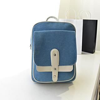 Bibiba Color-Block Denim Backpack