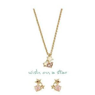 soo n soo Set: Stars-Pendant Earrings + Necklace