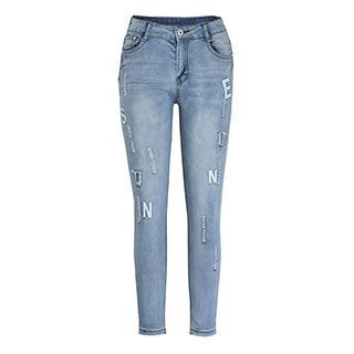 Flore Distressed Skinny Jeans