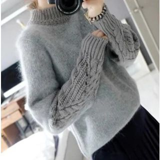 Octavia Cable Knit Panel Sweater