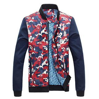 Evzen Camouflage Panel Zip Jacket