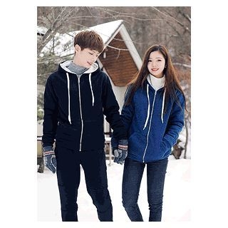 HOTBOOM Couple Fleece-Lined Hoodie