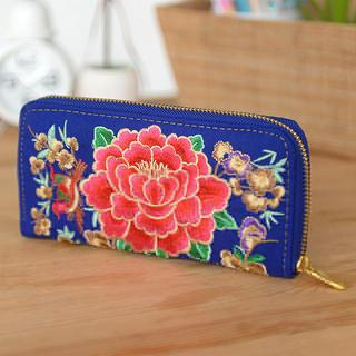 59 Seconds Embroidered Long Wallet Color Chosen at Random - One Size
