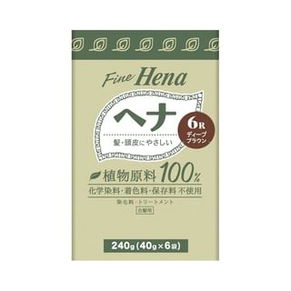 Tenstar - Fine Hena Color Hair Dye 6R Deep Brown 40G X 6