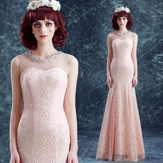 Angel Bridal Lace Evening Gown