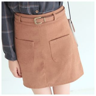 Sens Collection A-Line Skirt with Belt