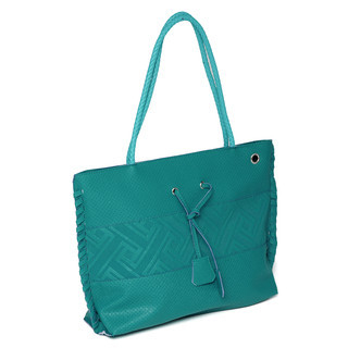 yeswalker Braided Strap Embossed Tote Blue - One Size