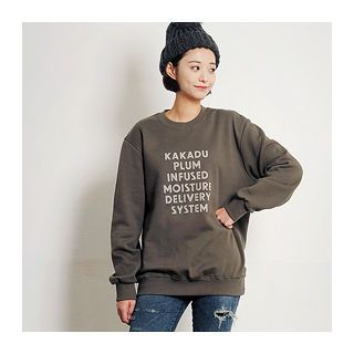 1ROA Brushed-Fleece Lettering Sweatshirt