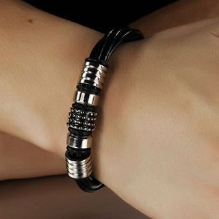 Andante Genuine Leather Layered Bracelet