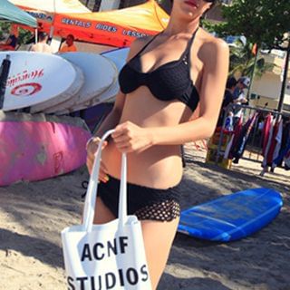 Sexy Lady Mesh Panel Halter Bikini