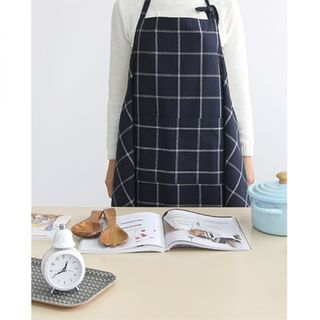 iswas Pocket-Front Check Apron