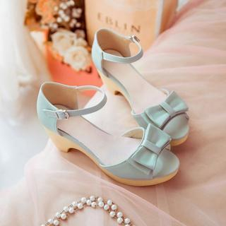 Pastel Pairs Bow Heeled Sandals
