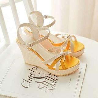Pangmama Color-Block Wedge Sandals