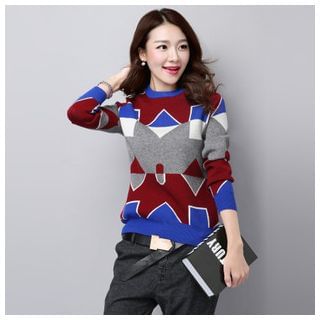 Mistee Printed Knit Sweater