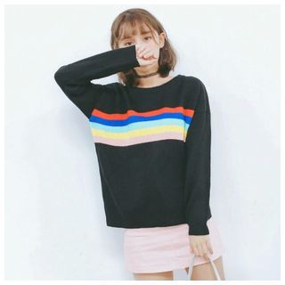 SUYISODA Striped Sweater