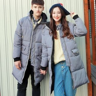 Bay Go Mall Matching Couple Hooded Padded Coat