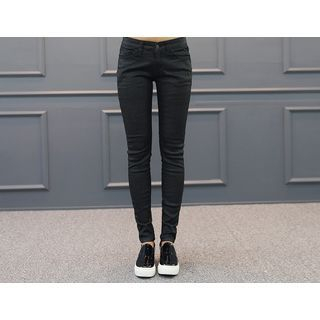 DANI LOVE Brushed Fleece-Lined Skinny Jeans