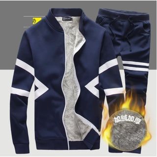 Bay Go Mall Set: Print Zip Jacket+ Sweatpants