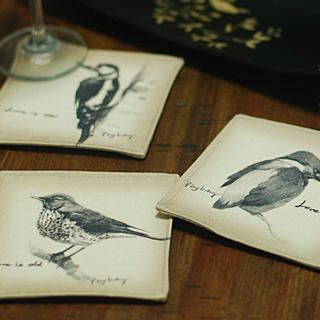 Bird-Print Table Mat