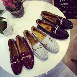 Hipsole Fleece-Lined Patent Loafers