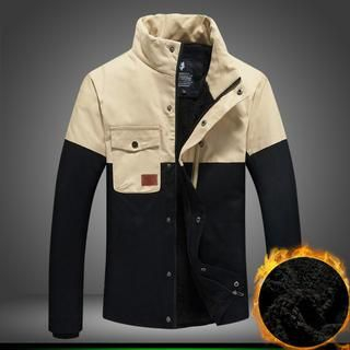 Alvicio Stand-Collar Color-Block Zip Jacket