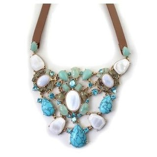 KELA Set: Gemstone Statement Necklace + Gemstone Drop Earrings