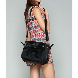 yeswalker Dual-Pocket Shoulder Bag Black - One size