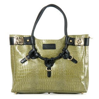 "Brigitte" Laptop Bag Green/Black - One Size