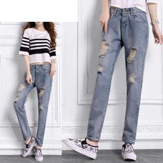 Sienne Distressed Ripped Jeans