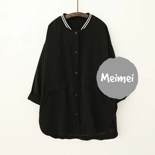 Meimei Snap-Button Oversized Jacket