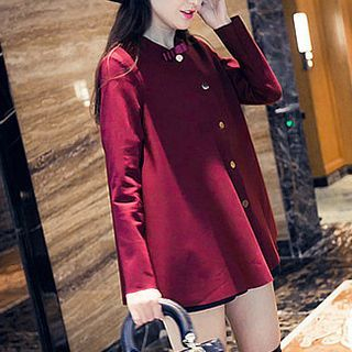 Fashion Street Ruffle Button-front Jacket