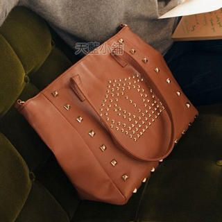 Studded-Crown Tote