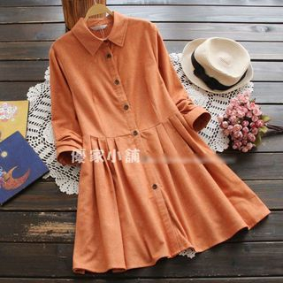 YOYO Pleated Shirtdress