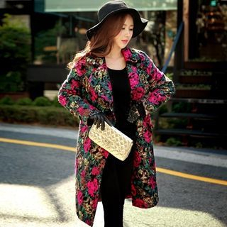 Dabuwawa Floral Buttoned Coat