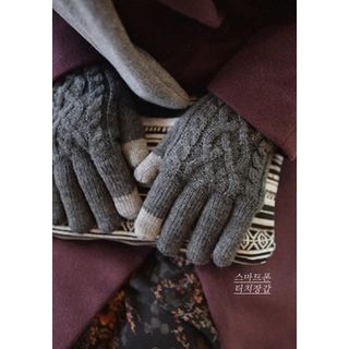 GOROKE Cable-Knit Gloves