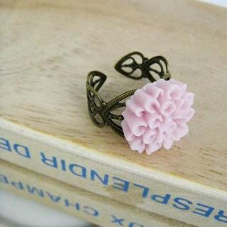 MyLittleThing Purple Gloomy Flower Ring Copper - One Size
